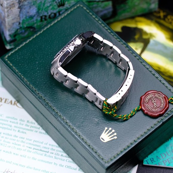 MEN'S ROLEX SUBMARINER NO DATE BLACK DIAL 14060 T SERIAL ORIGINAL BOX & PAPERS - Picture 7 of 10